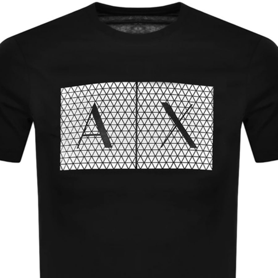 Alternative Image for ProductArmani Exchange Crew Neck Logo T Shirt Black2